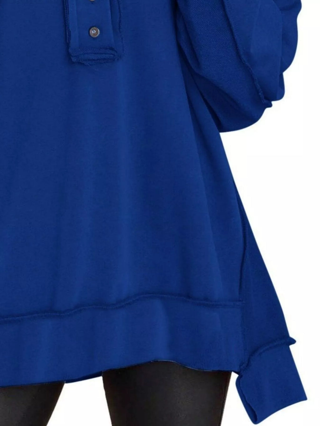 Sarah Express Women's Half Snap Long Sleeve Sweatshirt