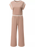 Sarah Express Women's Color Block Detail Casual Two-Piece Set