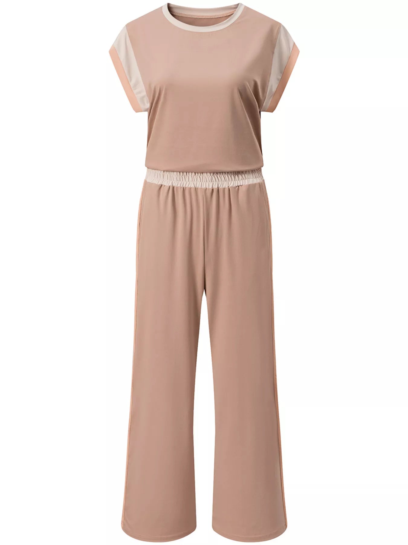 Sarah Express Women's Color Block Detail Casual Two-Piece Set