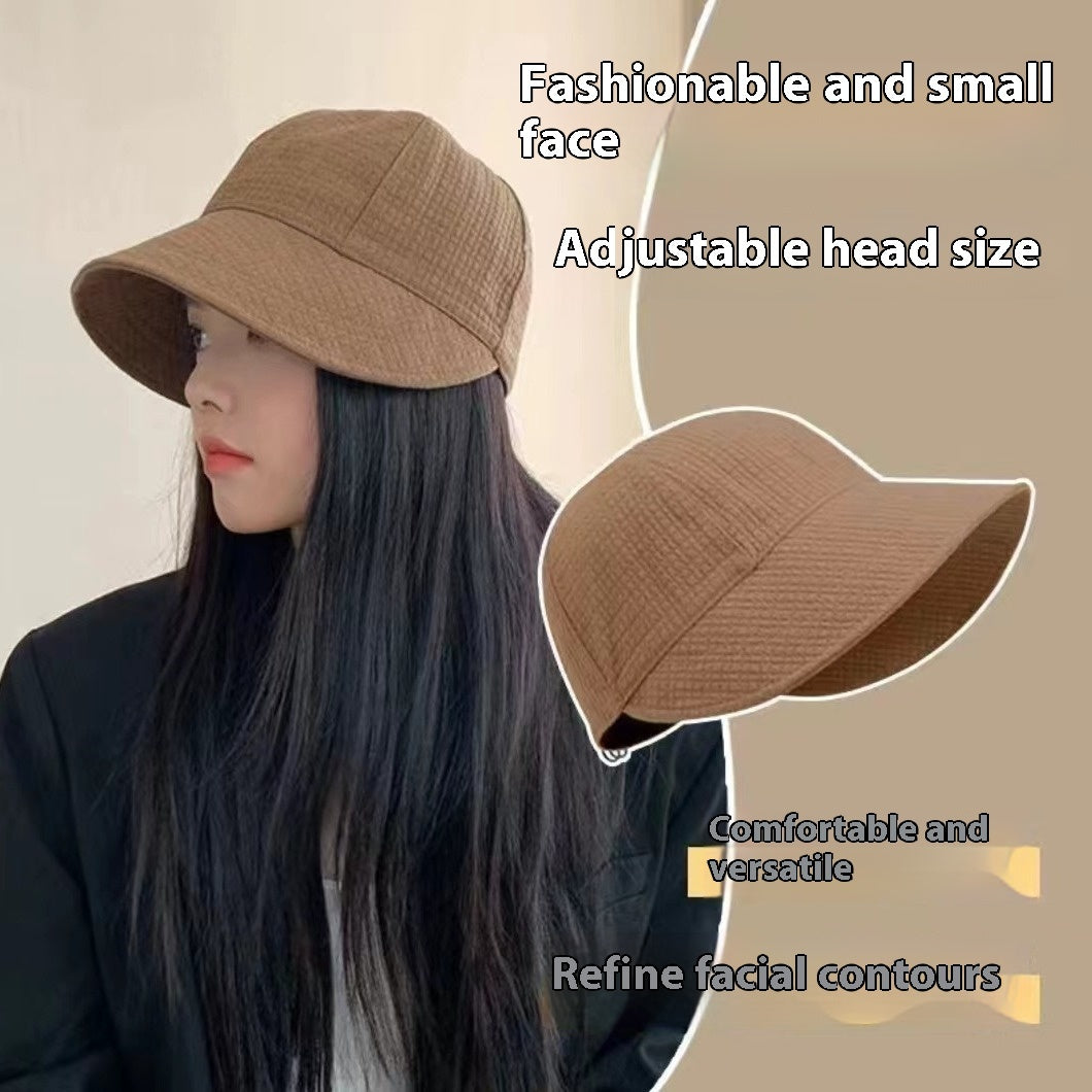 Women's Sun Protection Hat Waffle Texture Adjustable Dome Crown