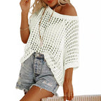 Cutout Empty Top Pullover Beach Cover-up Knitted Sweater