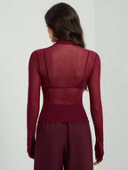 Sarah Express Women's Turtleneck Long Sleeve Top