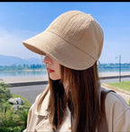 Women's Sun Protection Hat Waffle Texture Adjustable Dome Crown