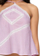 Sarah Express Women's Striped Halter Neck Cami