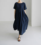 Women's Loose Fit Round Neck Maxi Dress A-Line Pullover