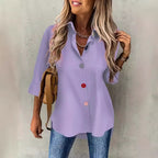 Women's Button Front Cardigan Shirt - Long Sleeve Casual Top