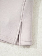 Sarah Express Women's Solid Color Drop Shoulder Pullover and Drawstring Mini Skirt 2pcs Outfit