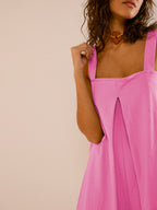 Women's Solid Color Romper - Wide Waist Jumpsuit Shorts with Micro Stretch