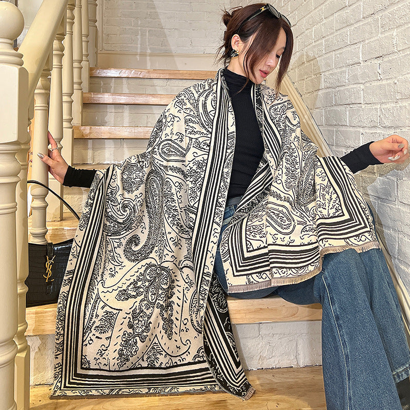 Women's Oversized Imitation Cashmere Winter Scarf Warm Wrap