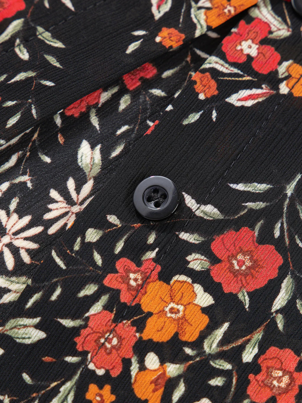 Sarah Express Women's Floral Print Lantern Sleeve Loose Shirt