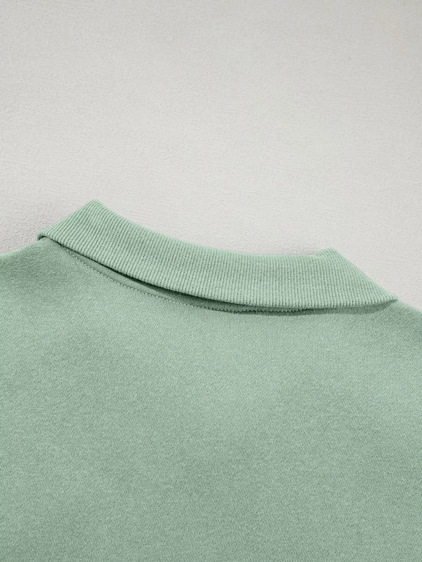 Sarah Express Women's Drop Shoulder Zip Up Jacket and Drawstring Pants Active 2pcs Set