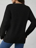 Sarah Express Women's Tie-Front Long Sleeve Cardigan