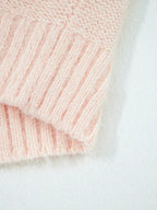 Sarah Express Women's Sequin Letter Graphic Colorblock Loose Sweater