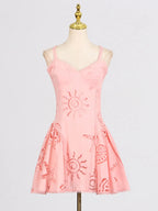 Sarah Express Women's Hollow Out Adjustable Strap Mini Dress