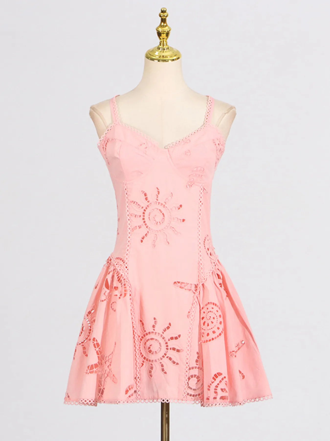 Sarah Express Women's Hollow Out Adjustable Strap Mini Dress