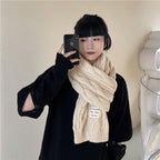 Women's Twisted Knit Winter Scarf Soft Plush Long Warm Accessory