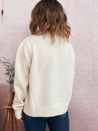 Sarah Express Women's Strawberry Button Up Long Sleeve Cardigan