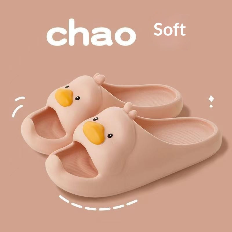 Sarah Express Women's Duck Slippers | Non-Slip Toe-Strap PVC Indoor Outdoor Slides