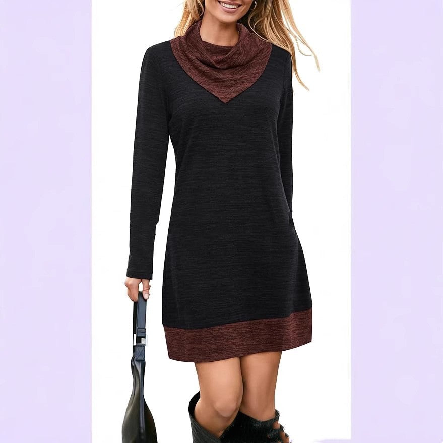Sarah Express Women's Black Long Sleeve Pullover Professional Dress