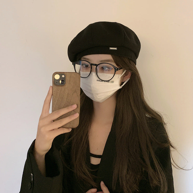 Classic Dome Beret Painter Cap Women's Polyester All Season Hat