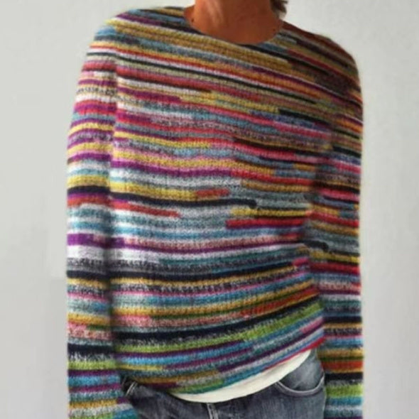 Women's 3D Printed Pullover Sweater Long Sleeve Street Fashion Top