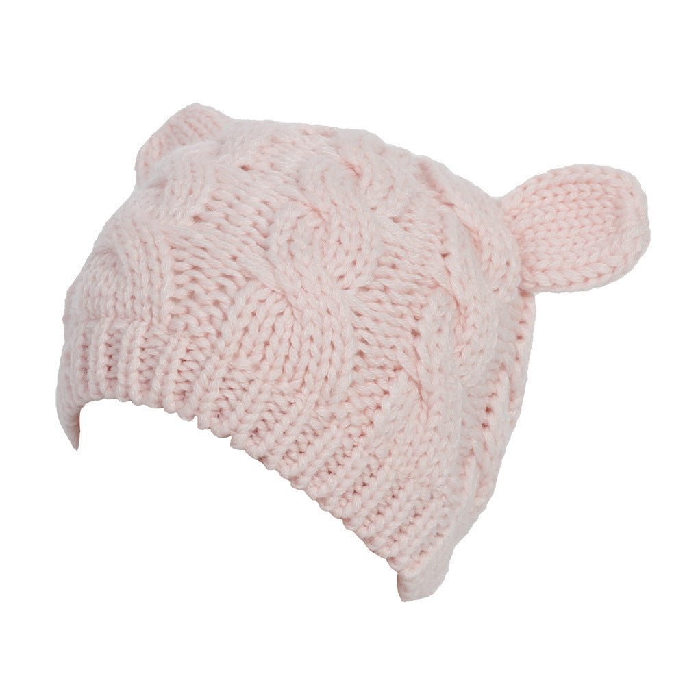 Handmade 3D Knitted Cat Ear Beanie Winter Warm Hat