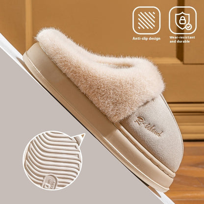 Sarah Express Unisex Winter Fluffy Slides | Cosy Warm Non-Slip Indoor Cotton Slippers