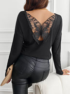 Women's Ribbed Batwing Sleeve Long Sleeve Top Pullover