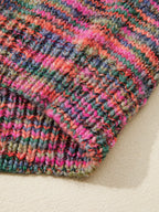 Sarah Express Women's Space Dye Yarn Crew Neck Sweater