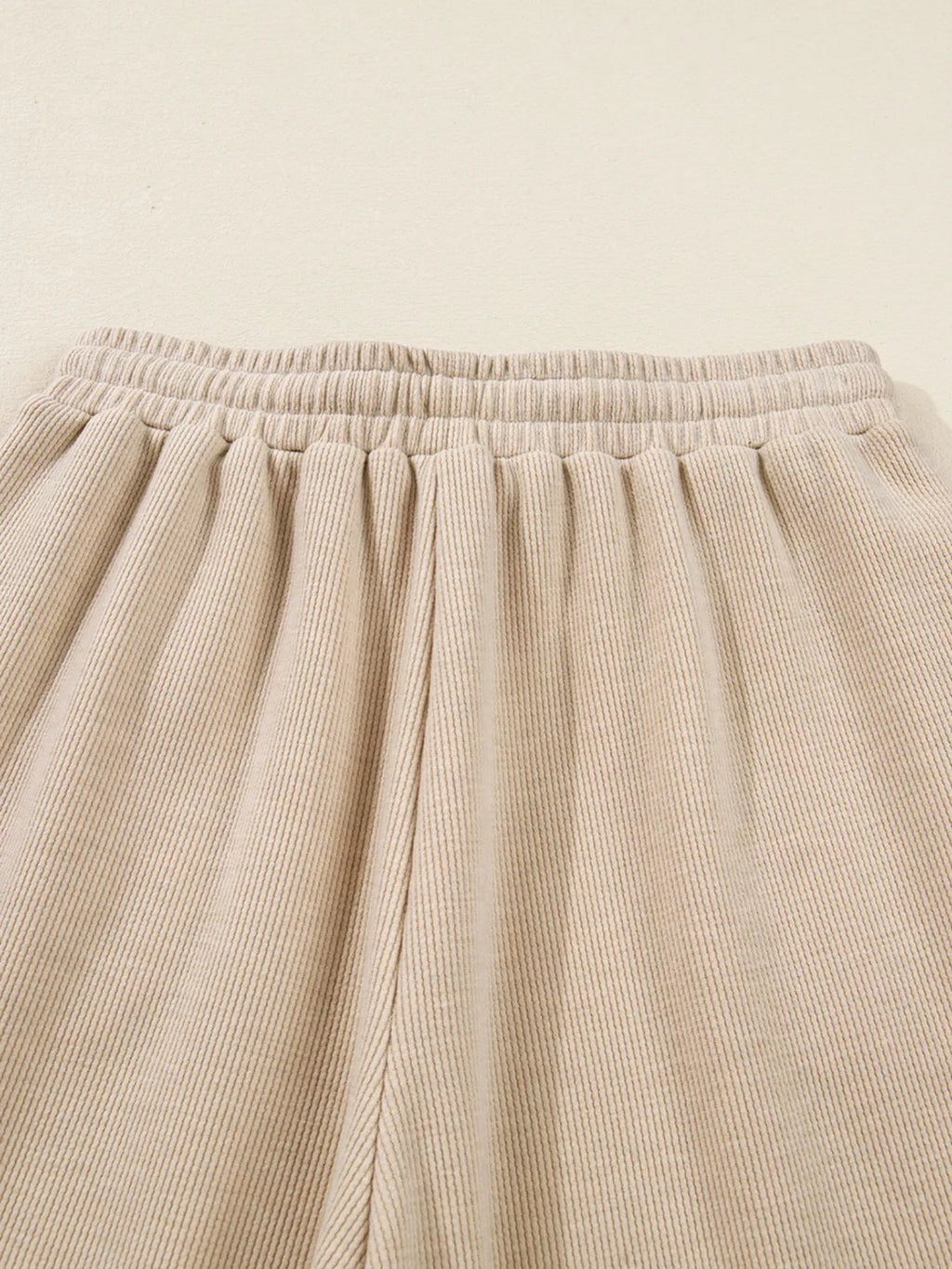 Sarah Express Women's Lace Drawstring Hoodie and High Waist Pants Corduroy Suit