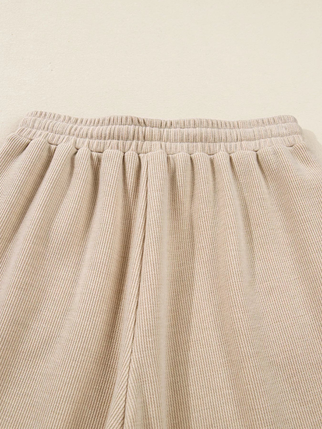 Sarah Express Women's Lace Drawstring Hoodie and High Waist Pants Corduroy Suit