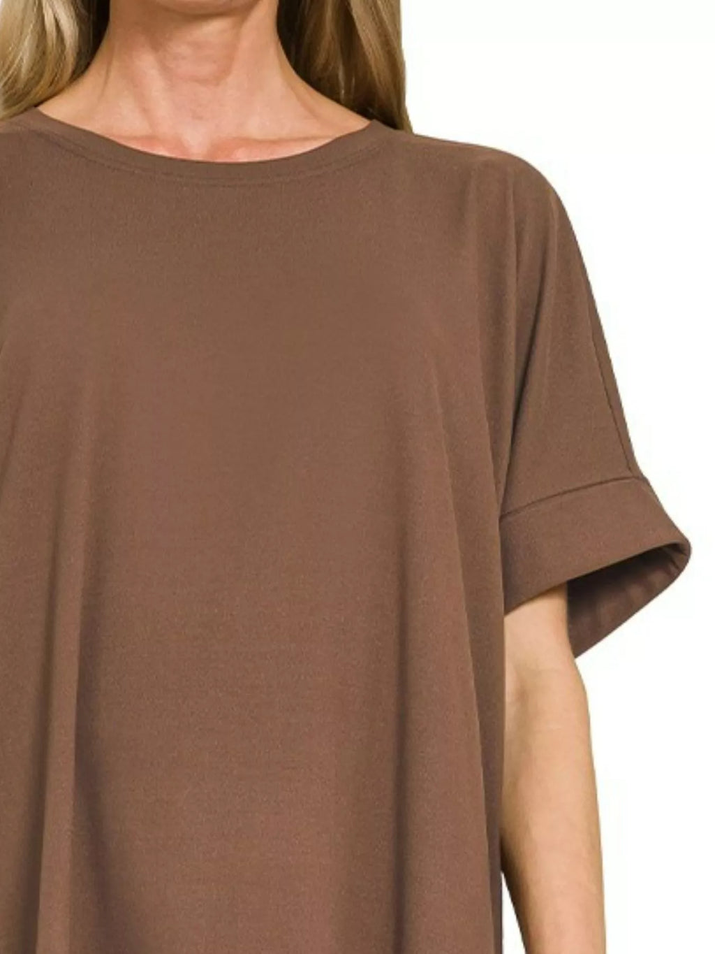 Sarah Express Women’s Plus Size Brushed Microfiber Top and Biker Shorts Set