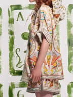 Sarah Express Women's Printed Half Sleeve Shirt and Shorts Set