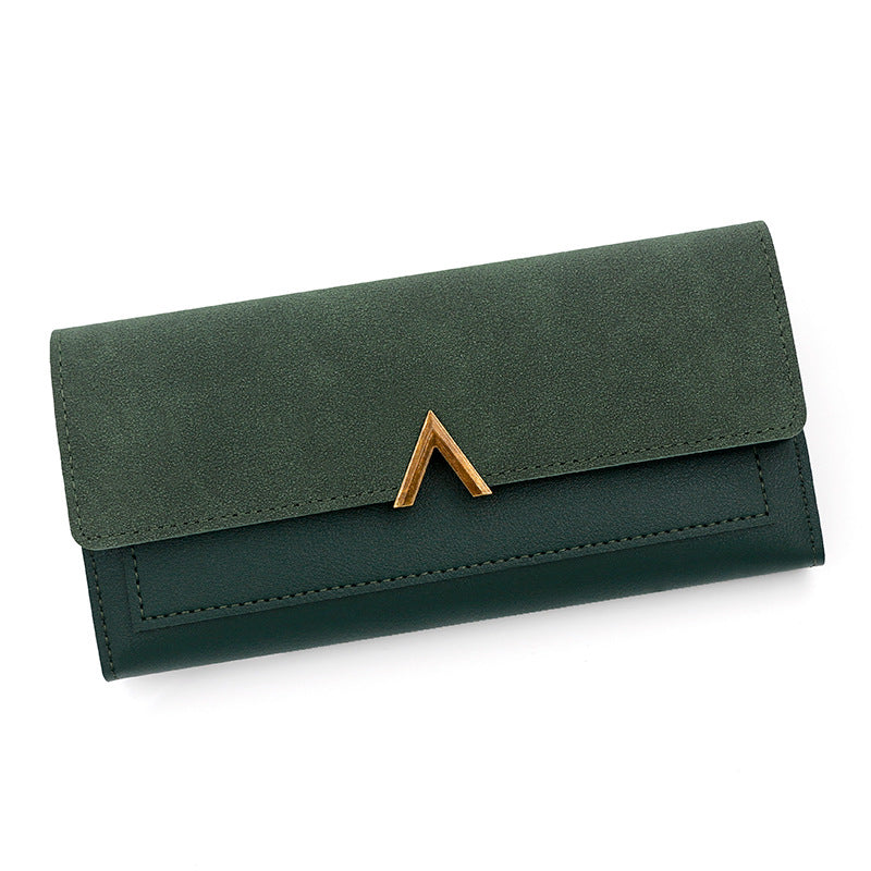 Sarah Express Long Wallet | PU Leather Multi-Card Organizer Green