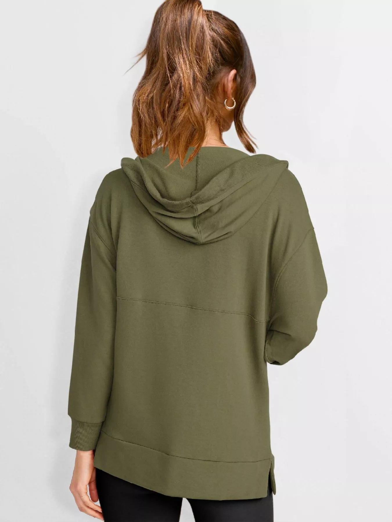 Sarah Express Women's Drawstring Kangaroo Pocket Long Sleeve Hoodie