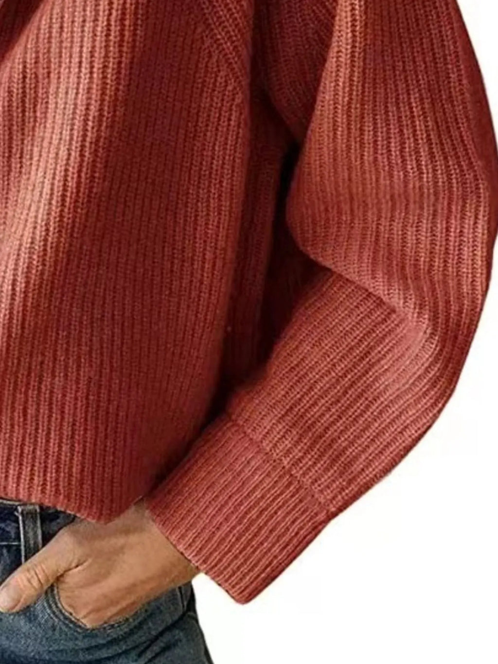 Sarah Express Women's Half-Zip Long Sleeve Sweater