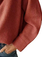 Sarah Express Women's Half-Zip Long Sleeve Sweater