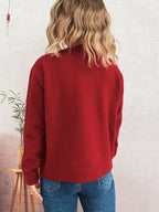 Sarah Express Women's Flower Button Up Long Sleeve Cardigan