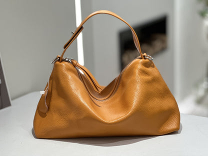 Sarah Express Genuine Leather Crossbody Tote Bag Caramel Natural Fall Cowhide