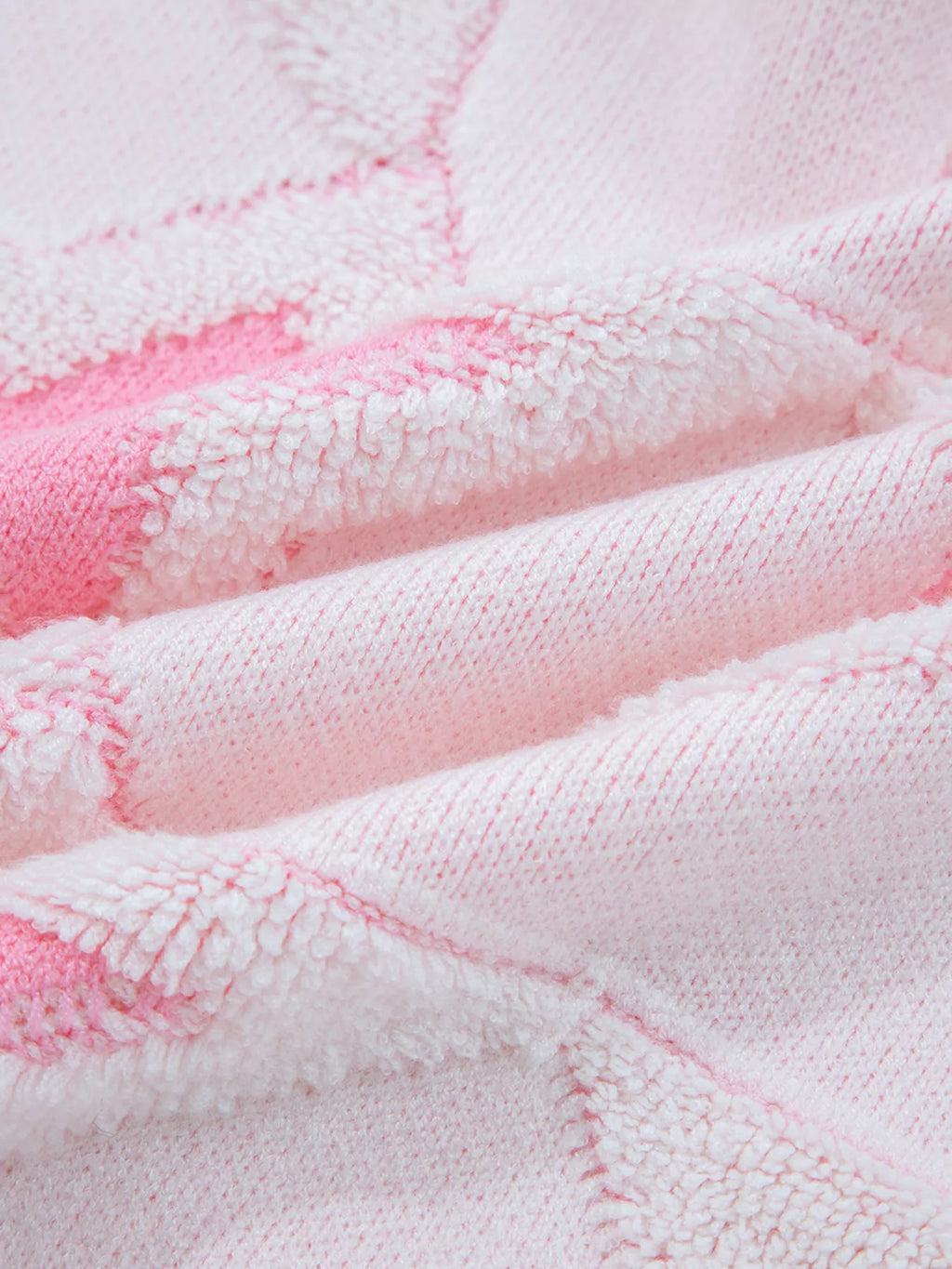 Sarah Express Women's Oversized Star Pattern Ribbed Edge Drop Shoulder Sweater