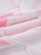 Sarah Express Women's Oversized Star Pattern Ribbed Edge Drop Shoulder Sweater