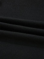 Sarah Express Women's Ribbed Knit Cold Shoulder Sweater