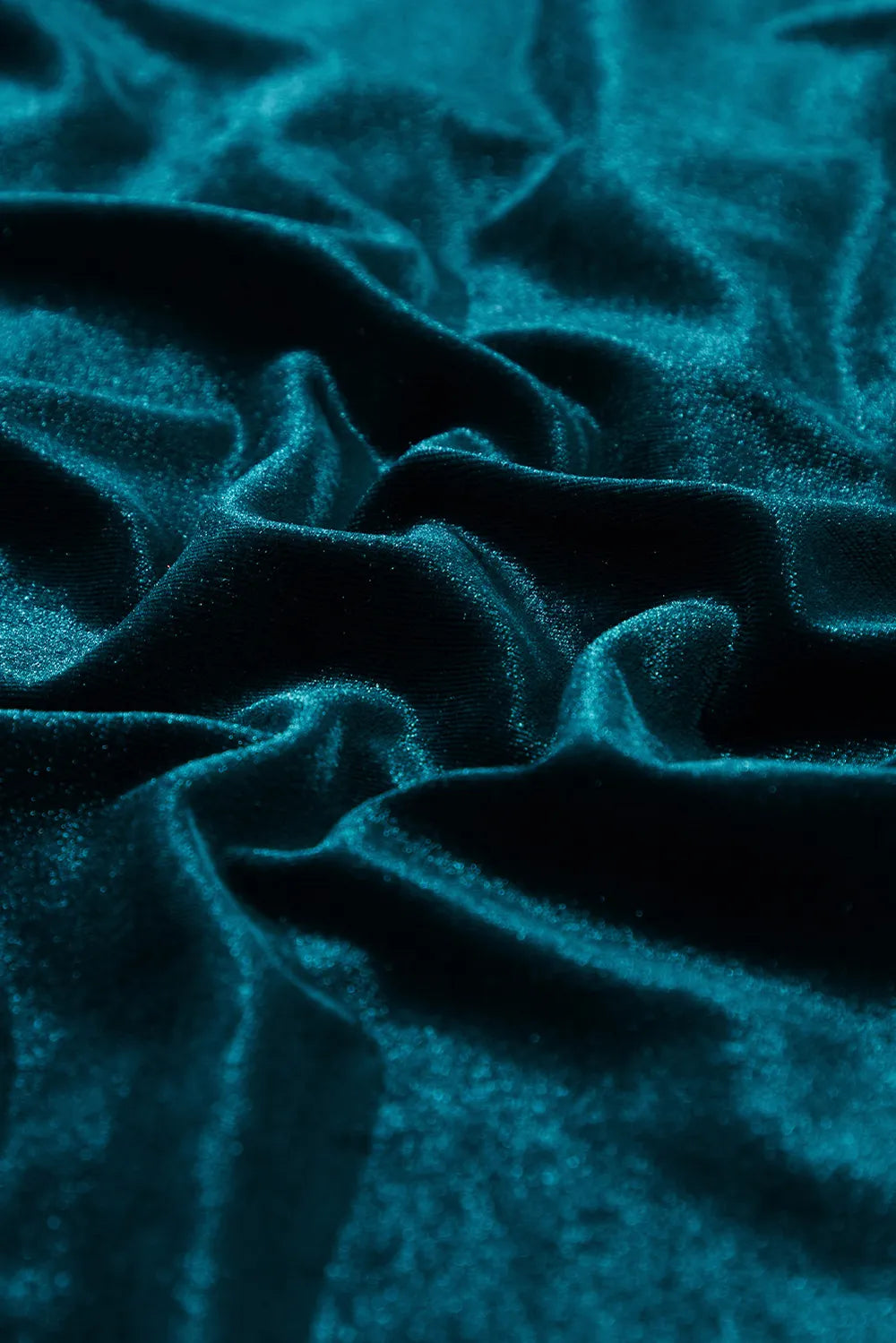 Sarah Express Women's Notched Long Sleeve Velvet Top