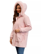 Trendsi Full Size Fur Hooded Warm Winter Parka Outerwear Plus Size