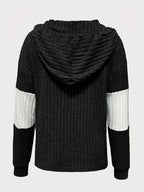 Sarah Express Women's Color Block Drawstring Long Sleeve Hoodie