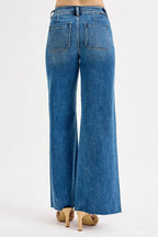 Sarah Express Women’s High-Waisted Wide Leg Jeans Casual
