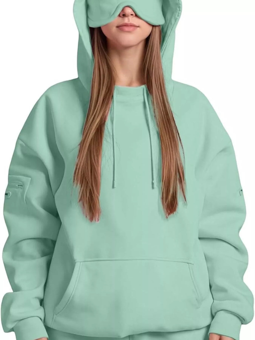 Sarah Express Women's Oversized Kangaroo Pocket Long Sleeve Hoodie Plus Size