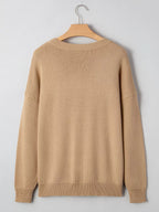 Sarah Express Women's Merry Colorful Dot Detail Christmas Dolman Sweater