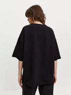 Sarah Express Women's Round Neck Half Sleeve T-Shirt - Oversized Basic Style