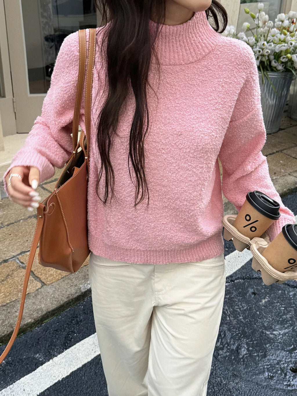 Sarah Express Women's Turtleneck Long Sleeve Sweater